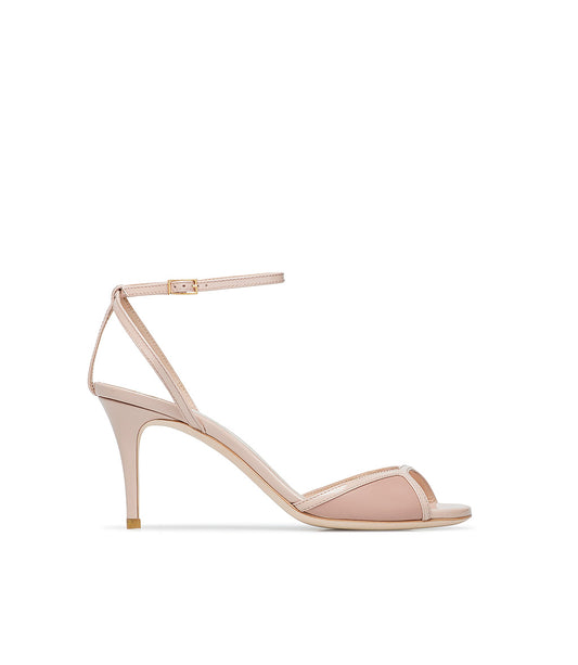 Sandali in nappa rosa cipria