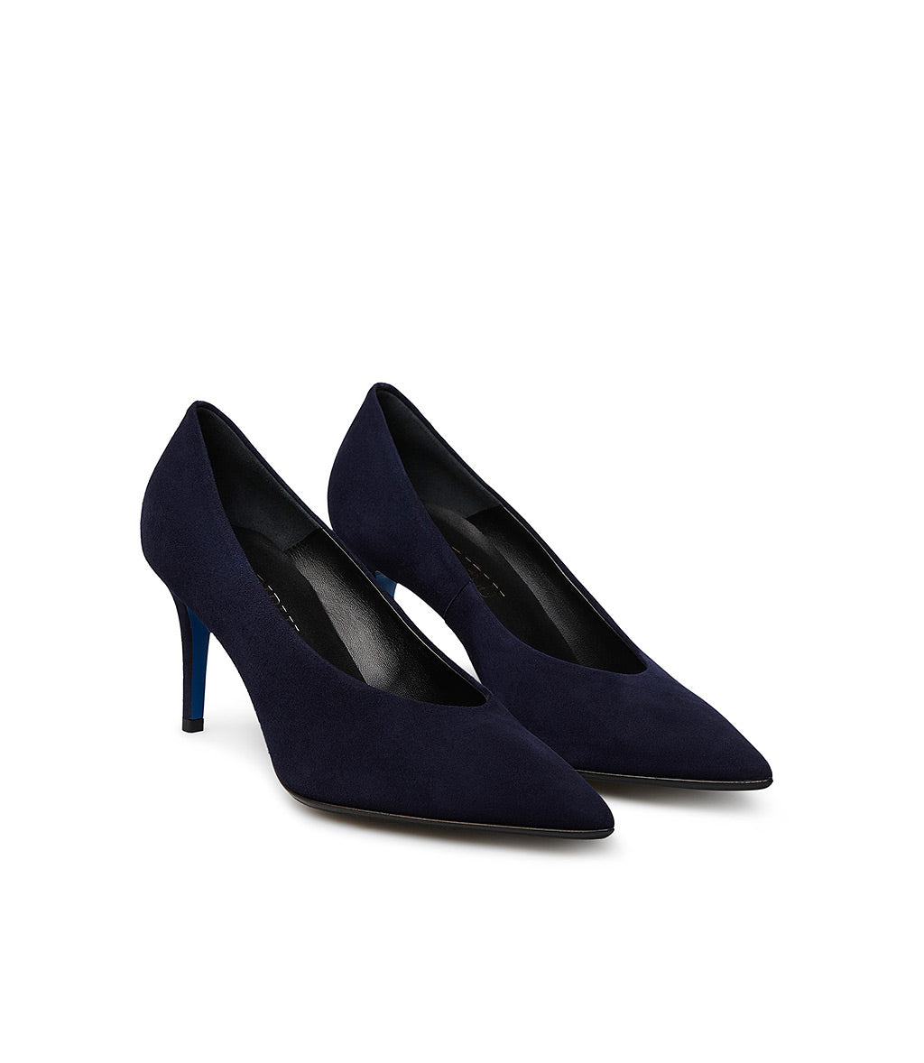 Décolleté in camoscio blu Loriblu - Main Image