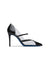 Black patent leather and plexi pumps