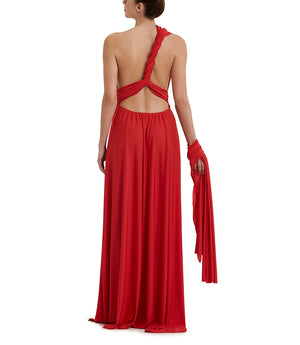 Red party dress