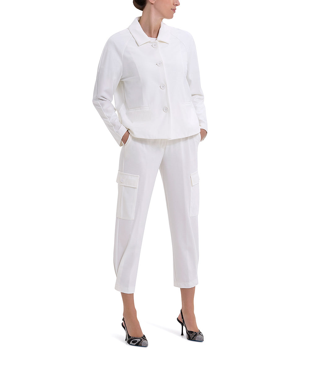 Pantalone taglio dritto color burro