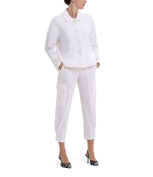 Pantalone taglio dritto color burro